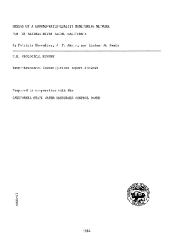 Design of a Ground-Water-Quality Monitoring Network for the Salinas River Basin, California