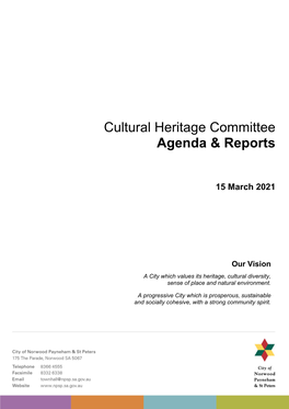 Cultural Heritage Committee Agenda & Reports