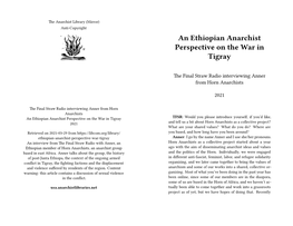 Ethiopian Anarchist Perspective on the War in Tigray