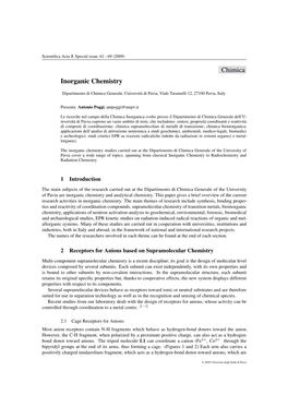 Chimica Inorganic Chemistry