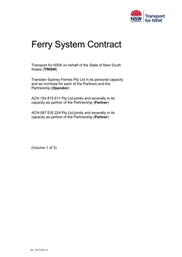 Ferry System Contract