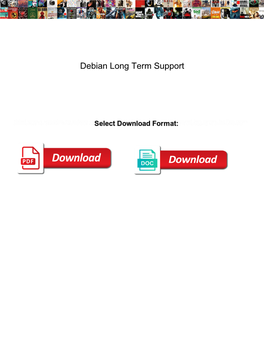 Debian Long Term Support Machines