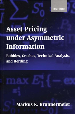 [Brunnermeier]Asset Pricing Under Asymmetric Information