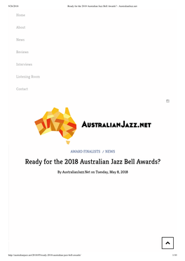 Ready for the 2018 Australian Jazz Bell Awards? - Australianjazz.Net