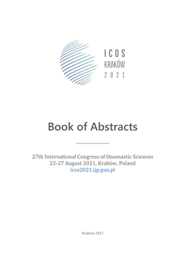 Book of Abstracts