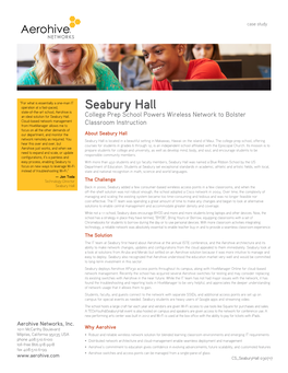 Seabury Hall Case Study