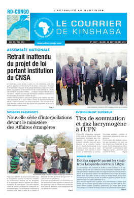 Retrait Inattendu Du Projet De Loi Portant Institution Du CNSA