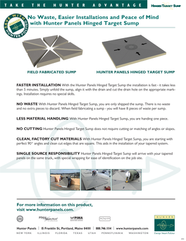 8X8 Hinged Target™ Sump Advantage Sheet