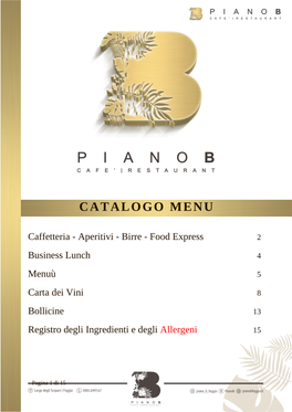 Catalogo Menu