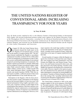 Npr 4.2: the United Nations Register of Conventional Arms