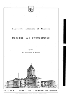 DEBATES and PROCEEDINGS Vol. Ll No. 4 March