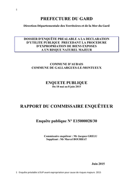 Rapport CE Gallargues-Aubais