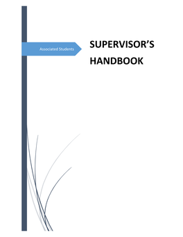 Supervisor's Handbook