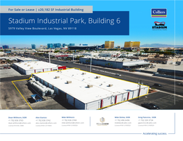 Stadium Industrial Park, Building 6 5979 Valley View Boulevard, Las Vegas, NV 89118