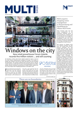 Windows on the City Demand for Innovative Concepts