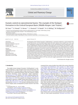 Eustatic Control on Epicontinental Basins: the Example of the Stuttgart Formation in the Central European Basin (Middle Keuper, Late Triassic)