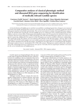 Comparative Analyses of Classical Phenotypic Method and Ribosomal RNA Gene Sequencing for Identification of Medically Relevant Candida Species