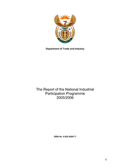 The Report of the National Industrial Participation Programme 2005/2006