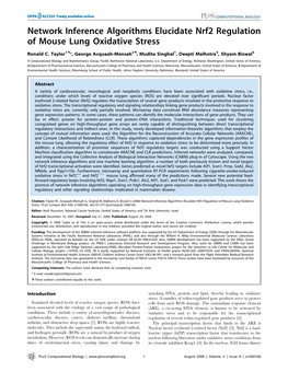 Network Inference Algorithms Elucidate Nrf2 Regulation of Mouse Lung Oxidative Stress