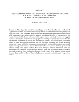 Abstract Sequence Stratigraphic Framework for the Upper Devonian Lower Huron Shale Member of the Ohio Shale, North-Central Appa