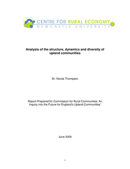 Analysis of the Structure, Dynamics and Diversity of Upland Communities