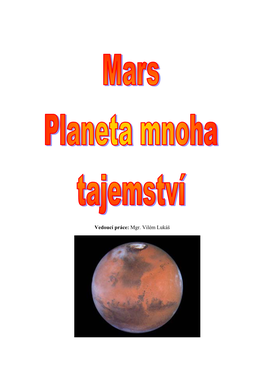 Mars – Planeta Mnoha Tajemství