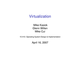 Virtualization