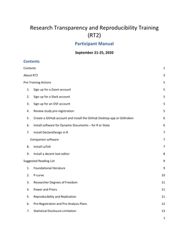 RT2) Participant Manual