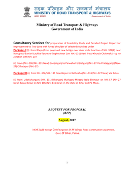 Ministry of Road Transport & Highways Government of India