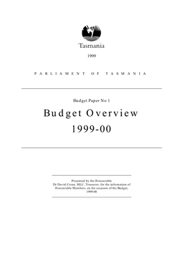 Budget Overview 1999-00