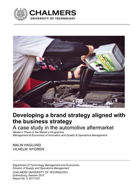 Developing a Brand Strategy Aligned with the Business Strategy
