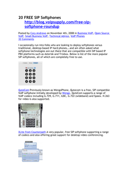 20 FREE SIP Softphones Softphone-Roundup