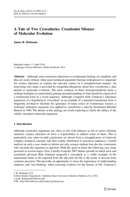 A Tale of Two Crocoducks: Creationist Misuses of Molecular Evolution