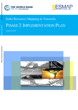 Solar Resource Mapping in Tanzania PHASE 2 IMPLEMENTATION PLAN