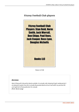 Read Book \ Fitzroy Football Club Players # CVMBUZLJSTZY