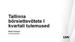 Tallinna Vesi P/E P/B Div