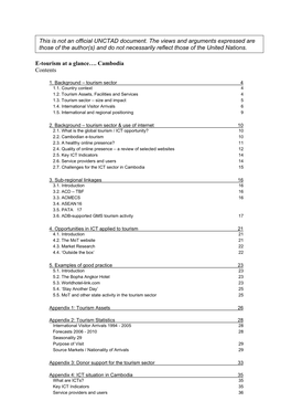 E-Tourism at a Glance in Cambodia