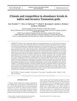 Climate and Competition in Abundance Trends in Native and Invasive Tasmanian Gulls