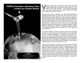 TOPEX/Poseidon Altimeter Data Reveal Our Ocean Planet