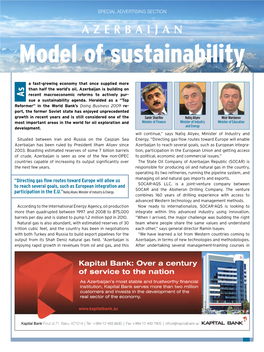 AZERBAIJAN Model of Sustainability