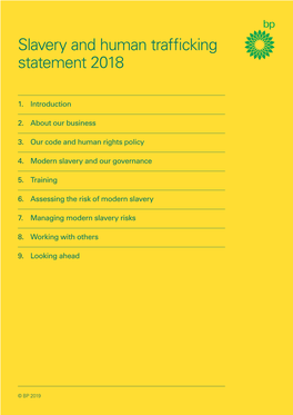 BP Slavery and Human Trafficking Statement 2018