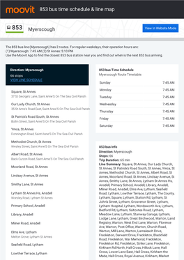 853 Bus Time Schedule & Line Route