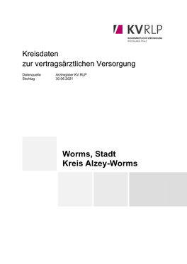 Kreisdaten Worms Und Alzey-Worms