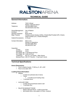 TECHNICAL GUIDE General Information