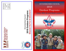 2018 Outdoor Programs 2018