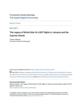 The Legacy of British Rule on LGBT Rights in Jamaica and the Cayman Islands