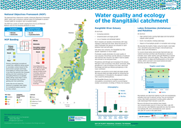 Water Quality and Ecology of the Rangitāiki Catchment