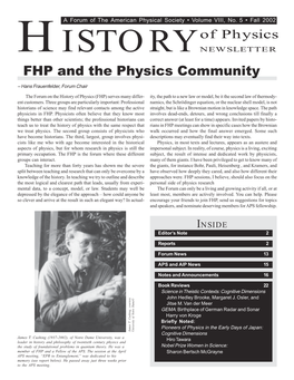 FHP and the Physics Community