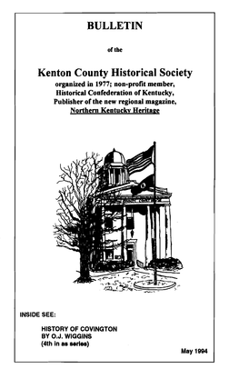 May 1994 Kenton County Hirtorical Society P.O