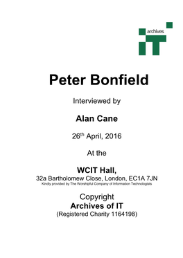 Sir Peter Bonfield